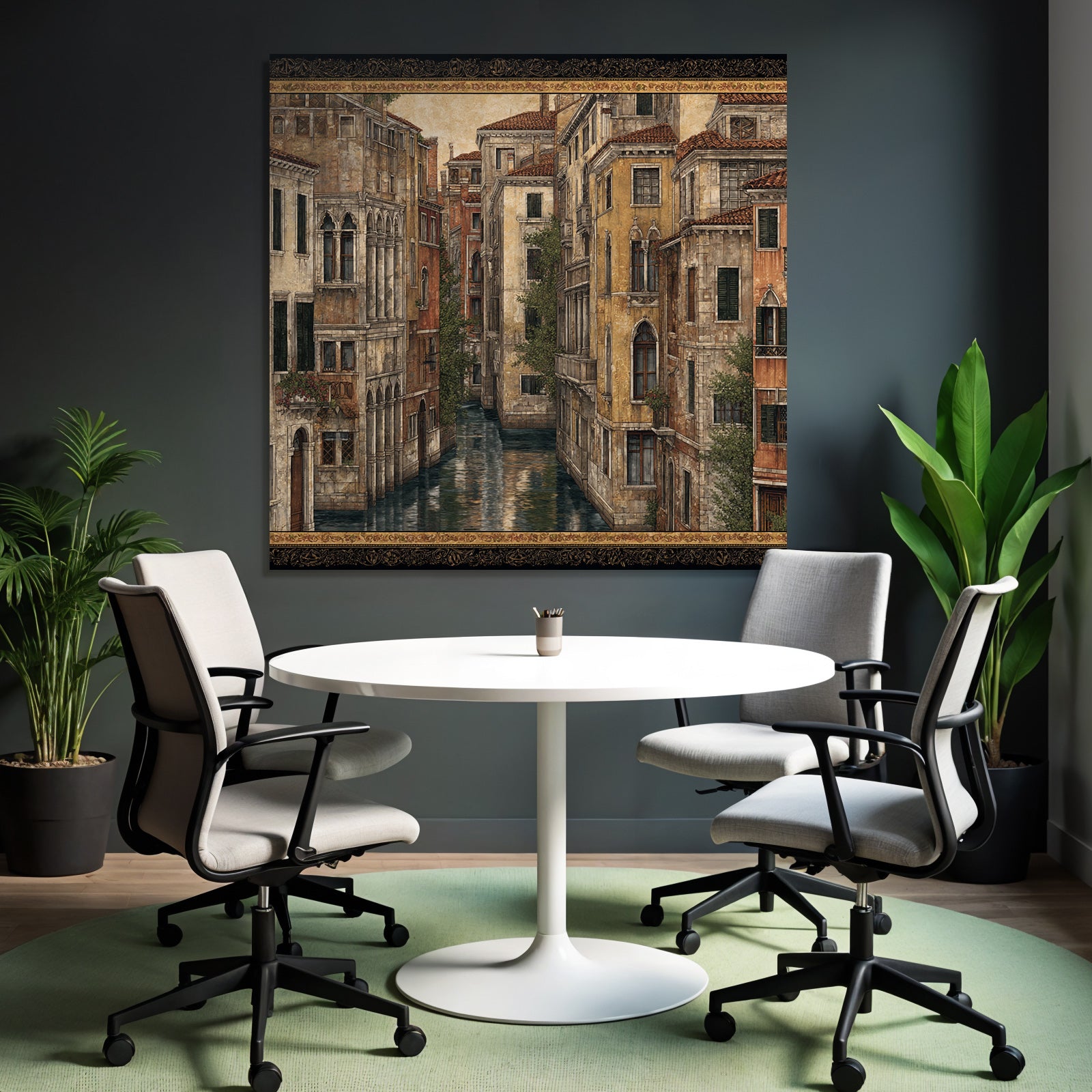Canal Buildings Venice Picturesque Reflections