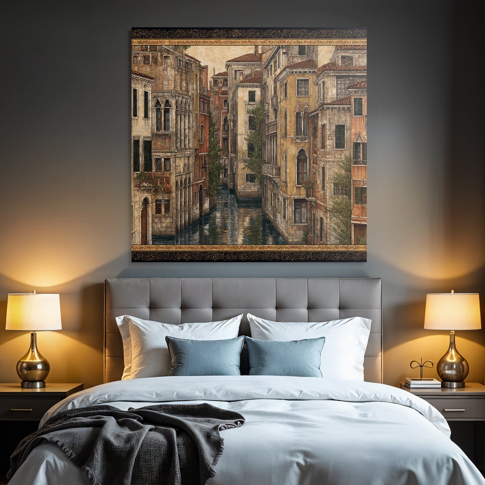 Canal Buildings Venice Picturesque Reflections