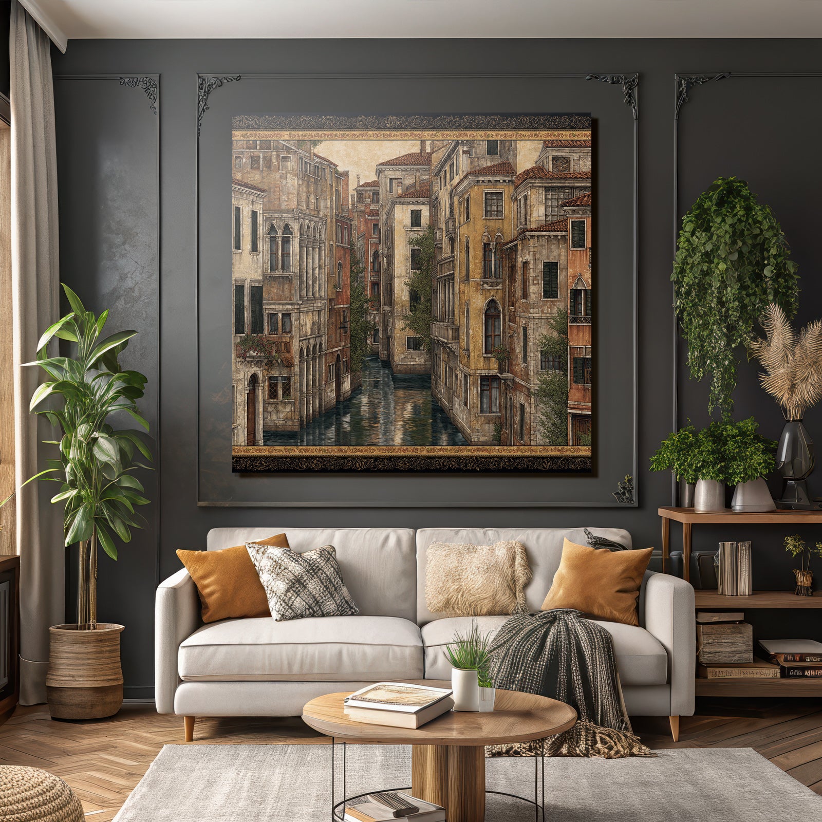 Canal Buildings Venice Picturesque Reflections