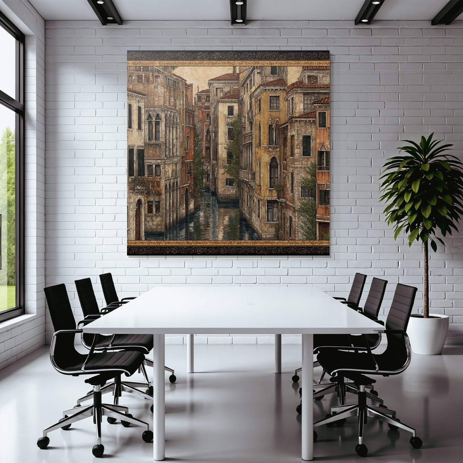 Canal Buildings Venice Picturesque Reflections