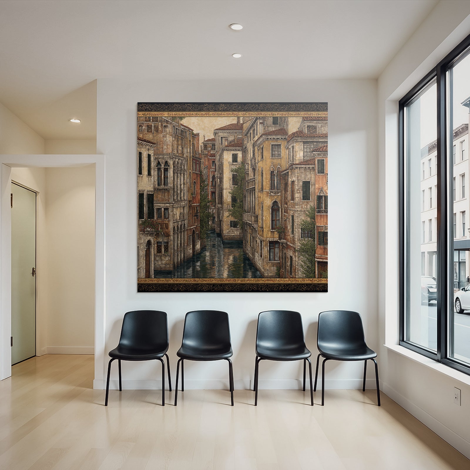 Canal Buildings Venice Picturesque Reflections