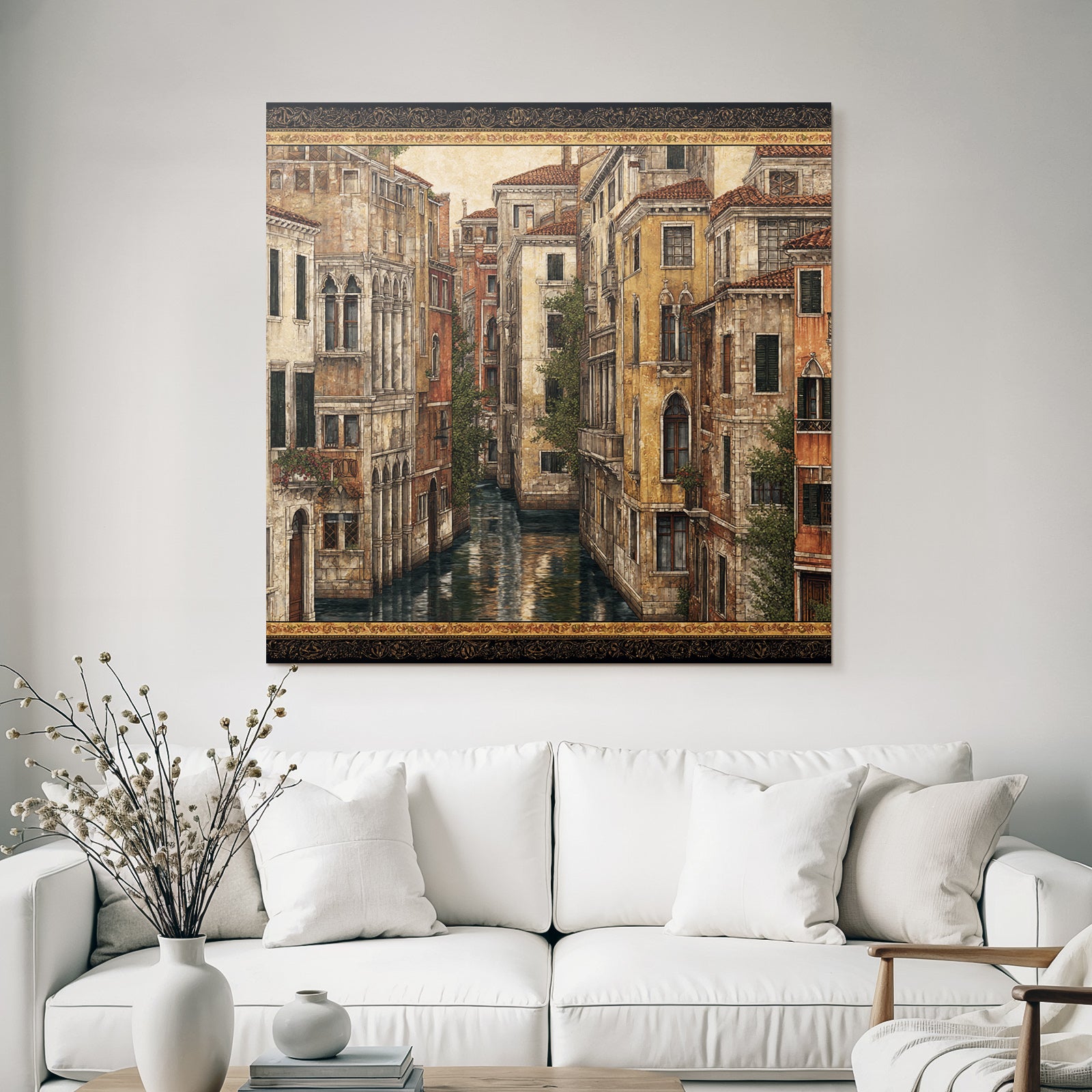 Canal Buildings Venice Picturesque Reflections