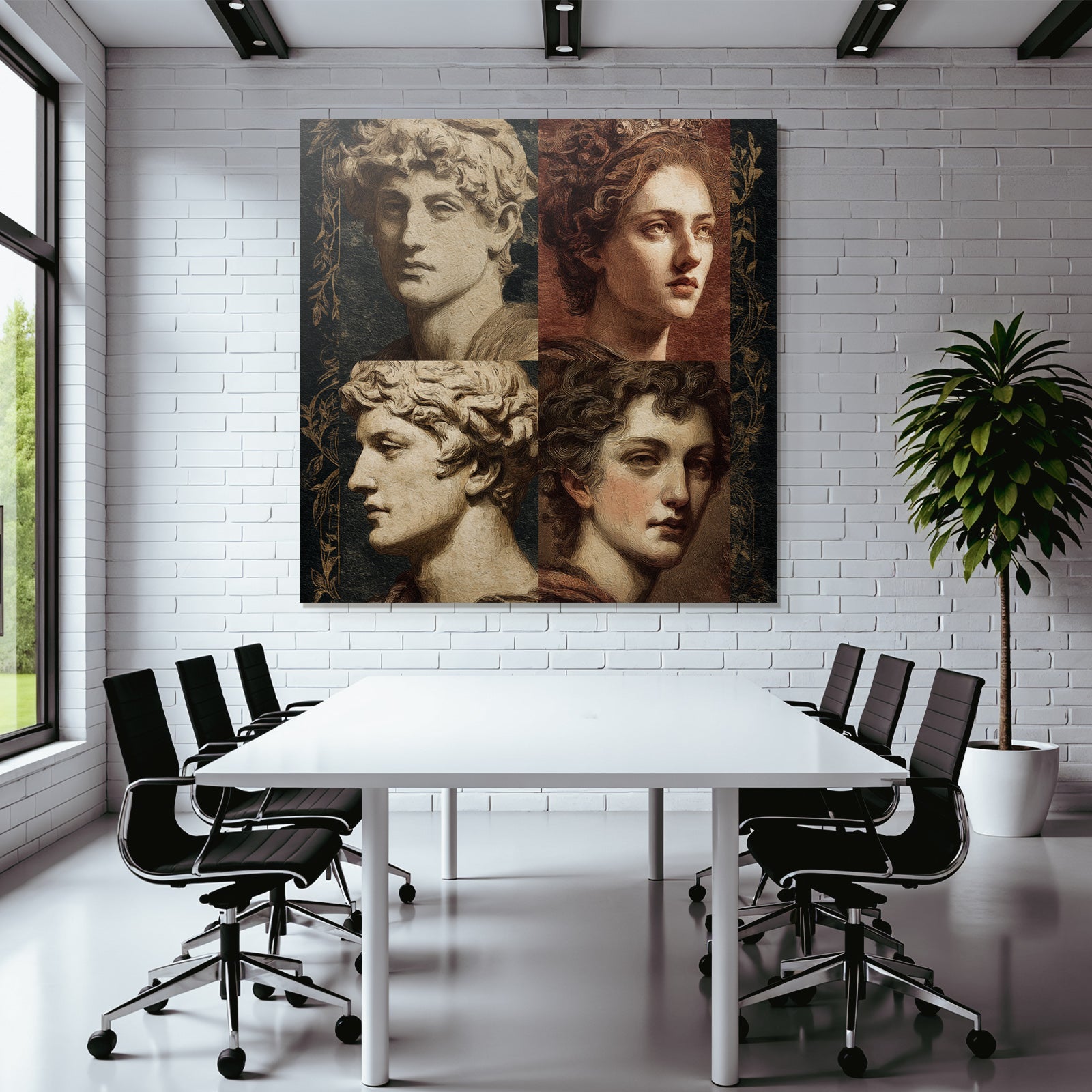 Collage of human figures inspired representations E art