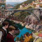 Landschaft Mit Bruecke Jungen Auf Abenteuerreise | Klassisch | Einrichtungsstile