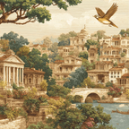 Malerische Landschaft Mit Architektur Und Gruenem Umfeld | Klassisch | Einrichtungsstile