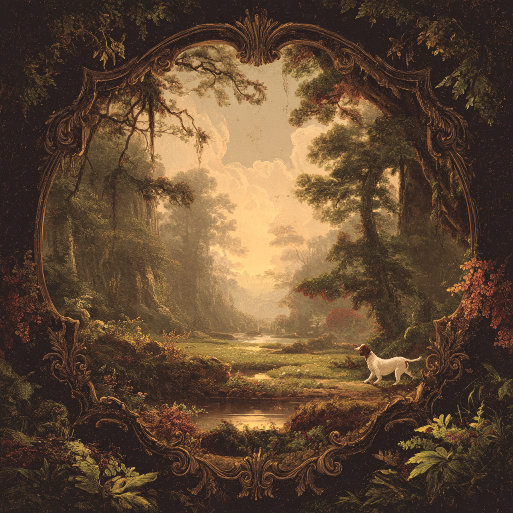 Malerische Landschaft Mit Hund Und Gewaesser | Klassisch | Einrichtungsstile
