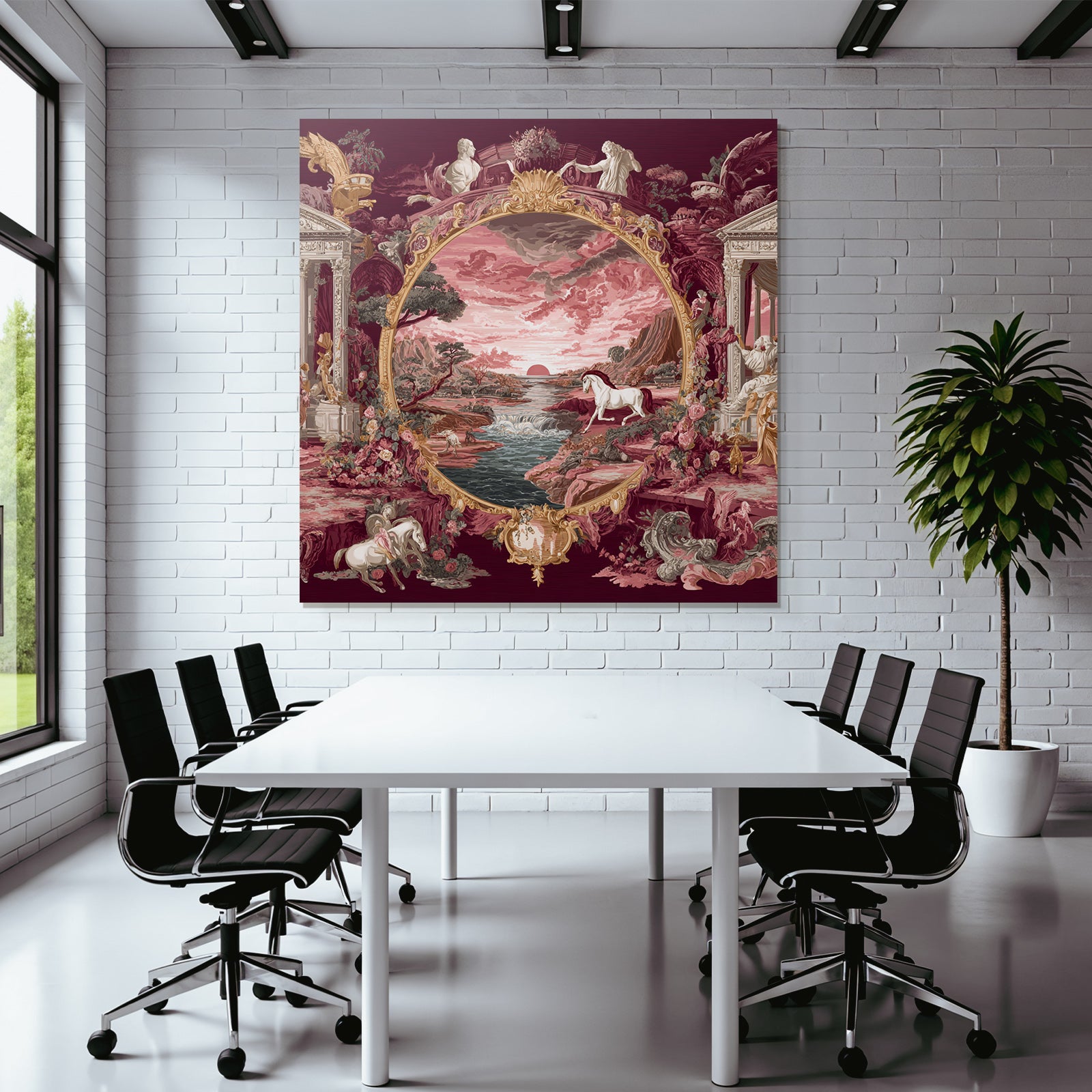 Ornamental Landscape Scenes With Themes Sunset On The River