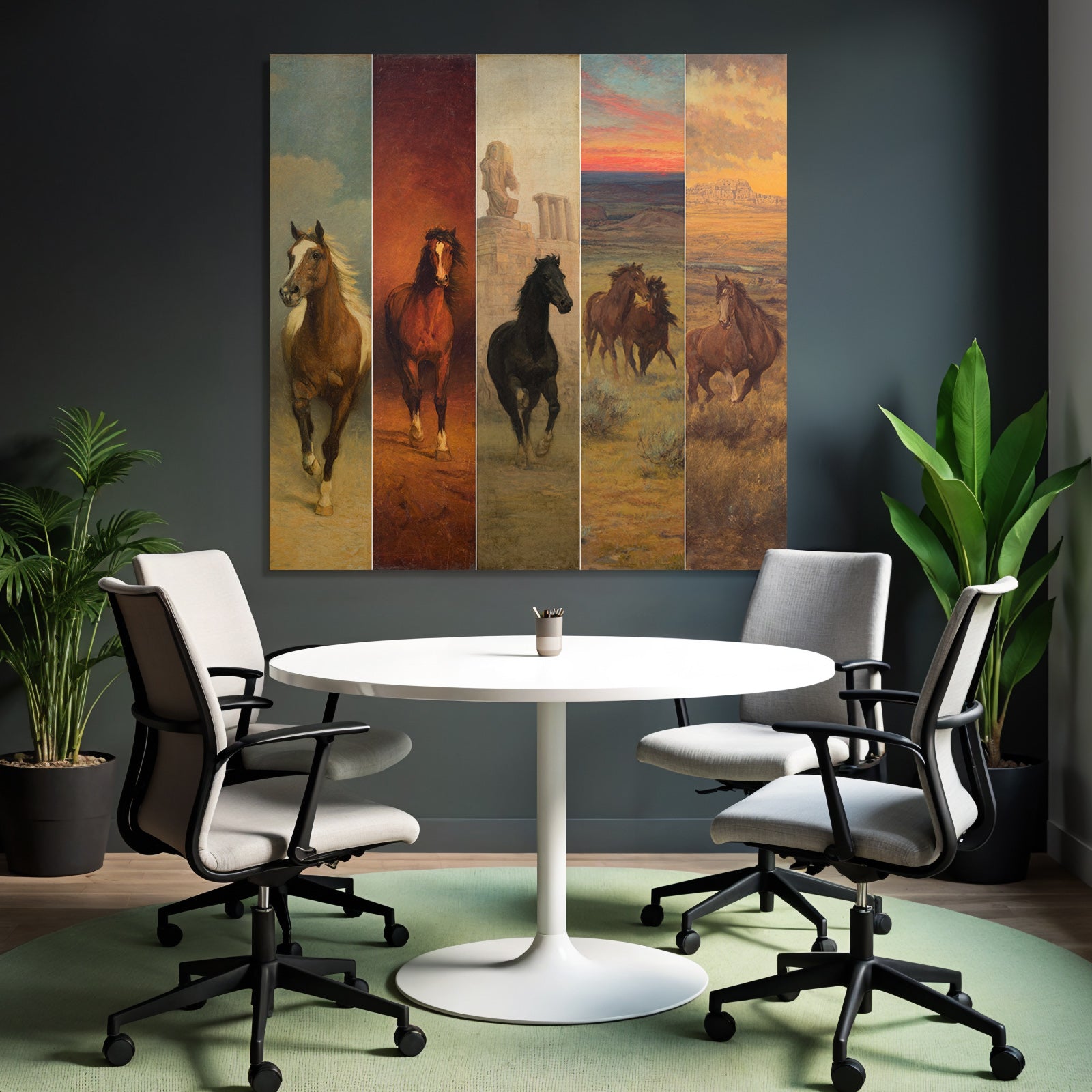 Horses in Art of Various Styles and Settings