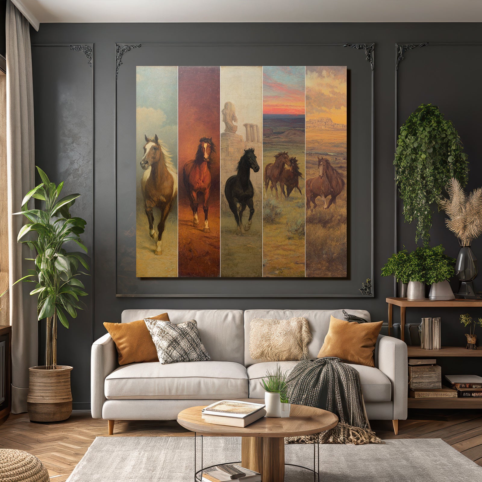 Horses in Art of Various Styles and Settings