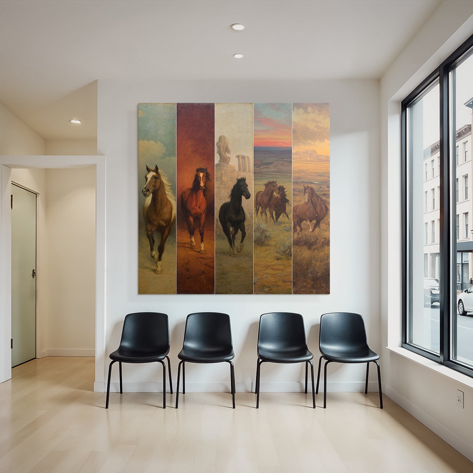 Horses in Art of Various Styles and Settings