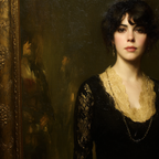 Portraet Einer Frau Mit Lace Details Und Dunklem Hintergrund | Klassisch | Einrichtungsstile