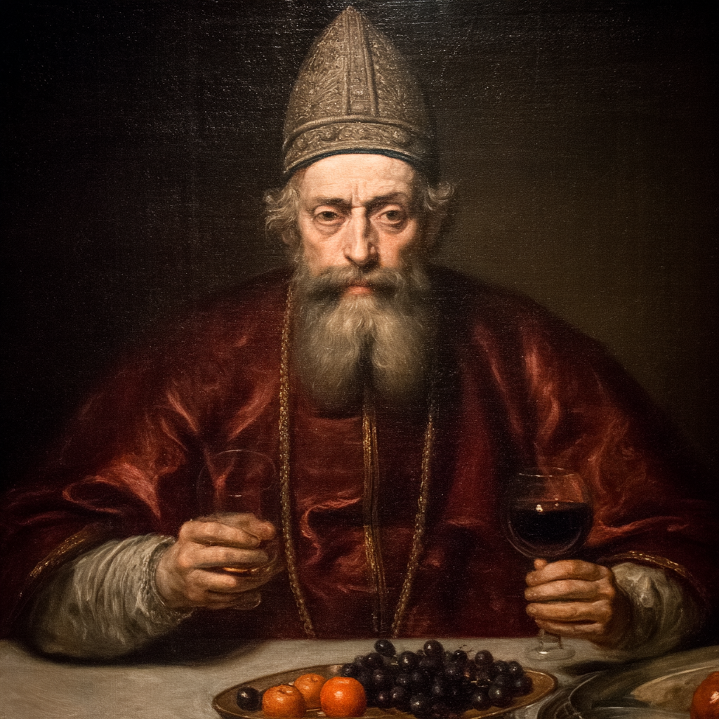 Portraet Eines Mannes Mit Glas Fruechte Und Orangen | Klassisch | Einrichtungsstile