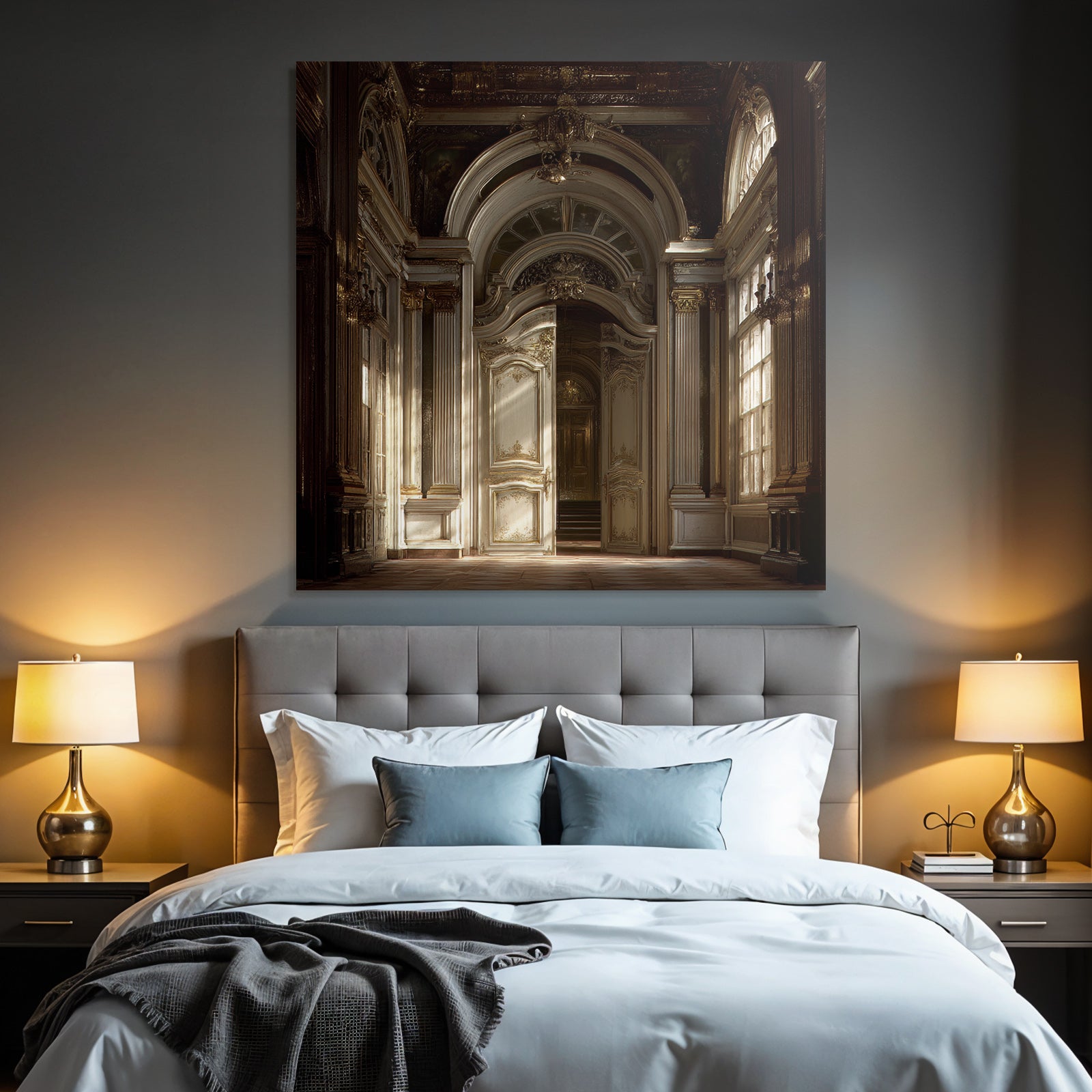 Prunkvoller Innenraum Mit Ornamentaler Architektur