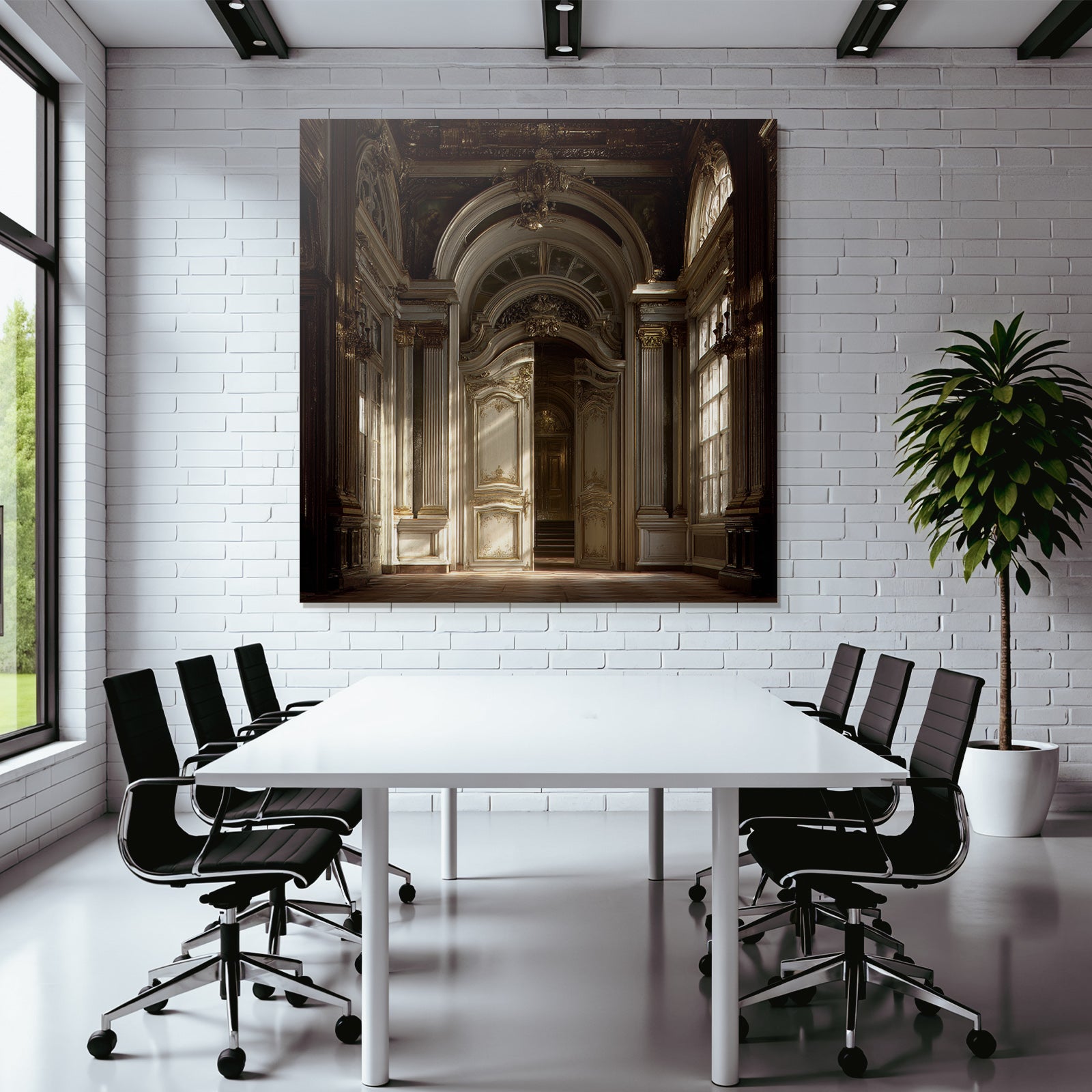 Prunkvoller Innenraum Mit Ornamentaler Architektur