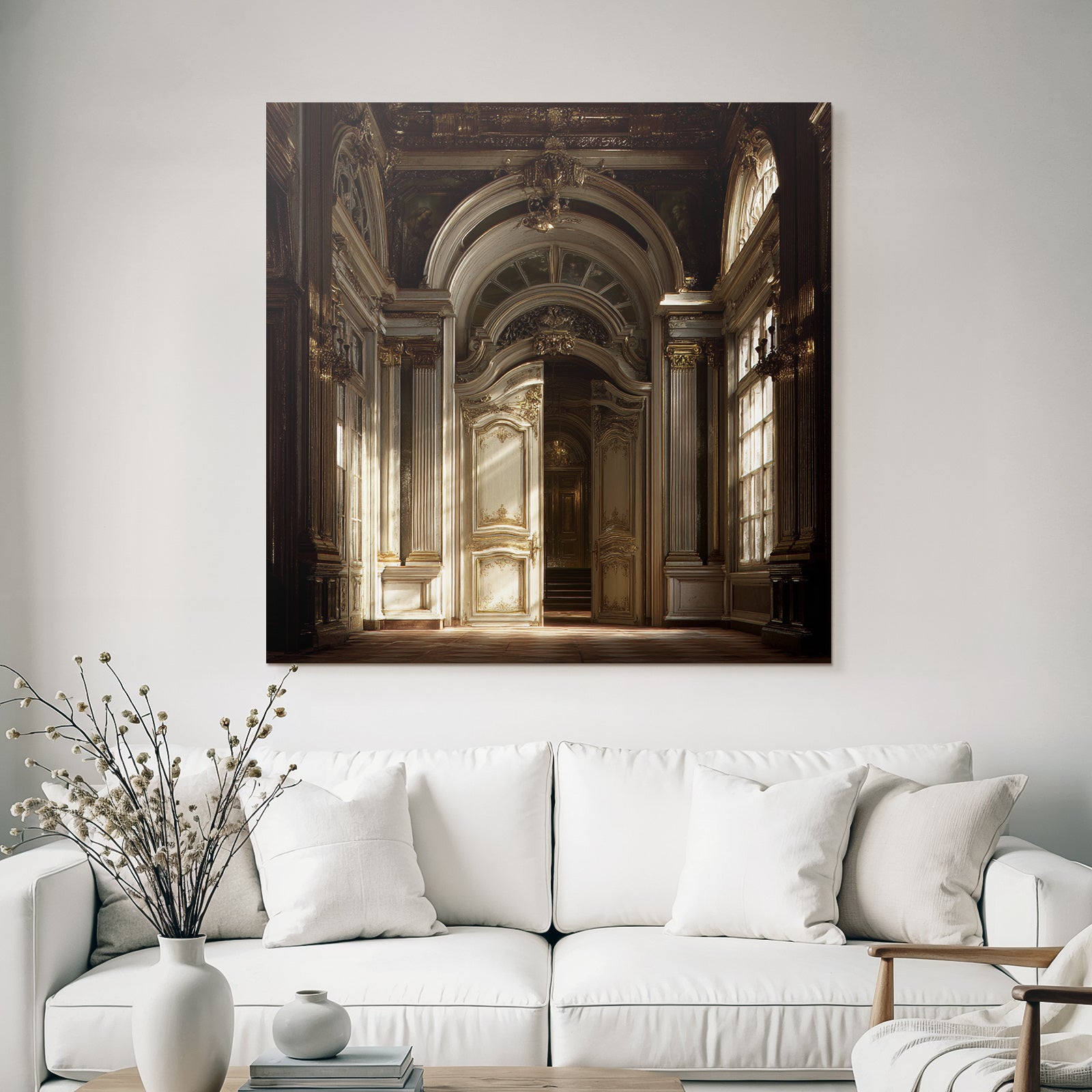 Prunkvoller Innenraum Mit Ornamentaler Architektur
