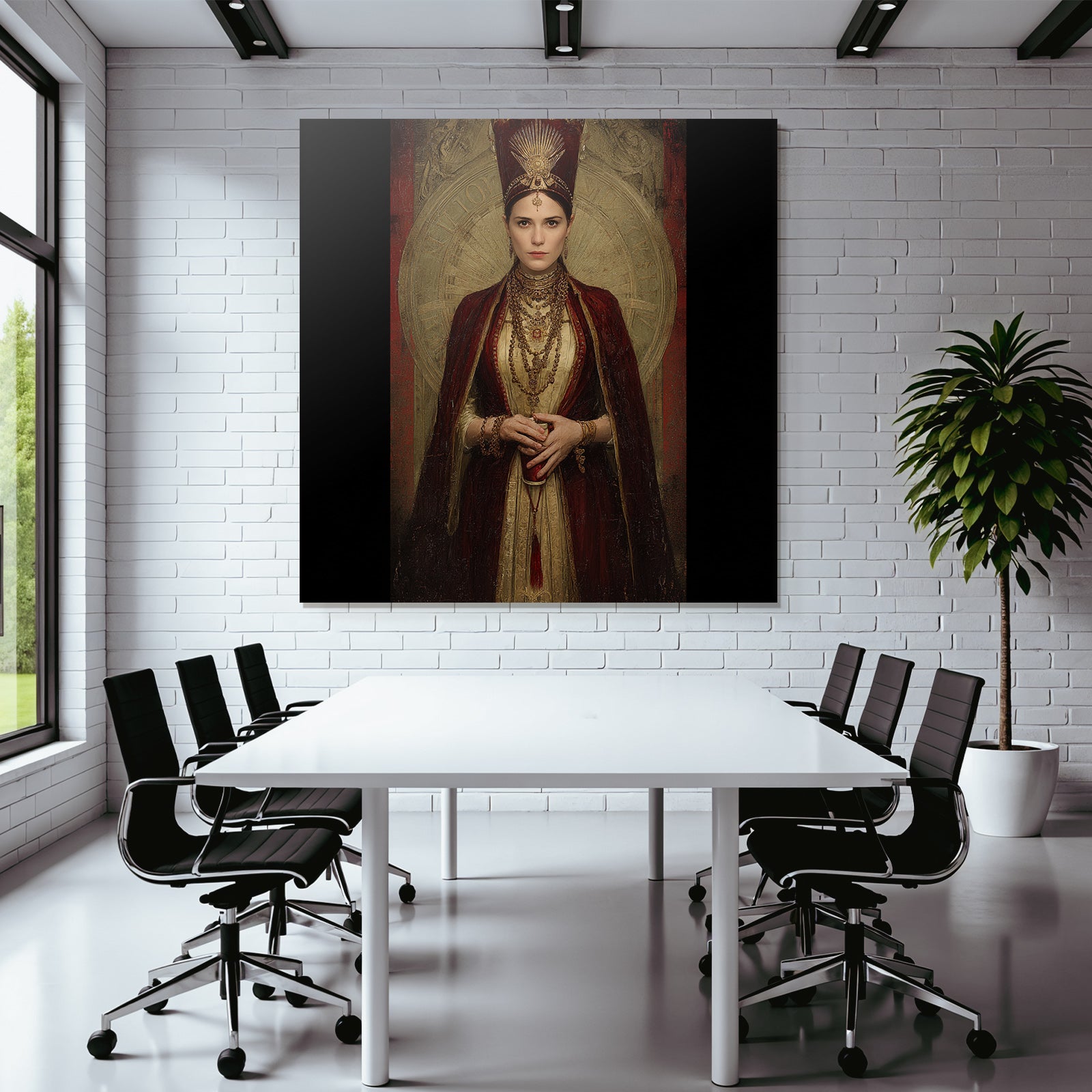 Regal Historische Frau Mit Prunkvoller Bekleidung Und Zierlichem Schmuck
