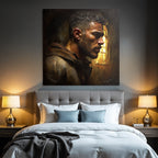 Stylisierte Portrait Eines Mannes Mit Ernster Ausdruck