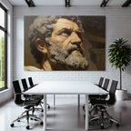 Aelterer Mann Mit Bart Portrait Kuenstlerischer Stil
