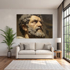 Aelterer Mann Mit Bart Portrait Kuenstlerischer Stil