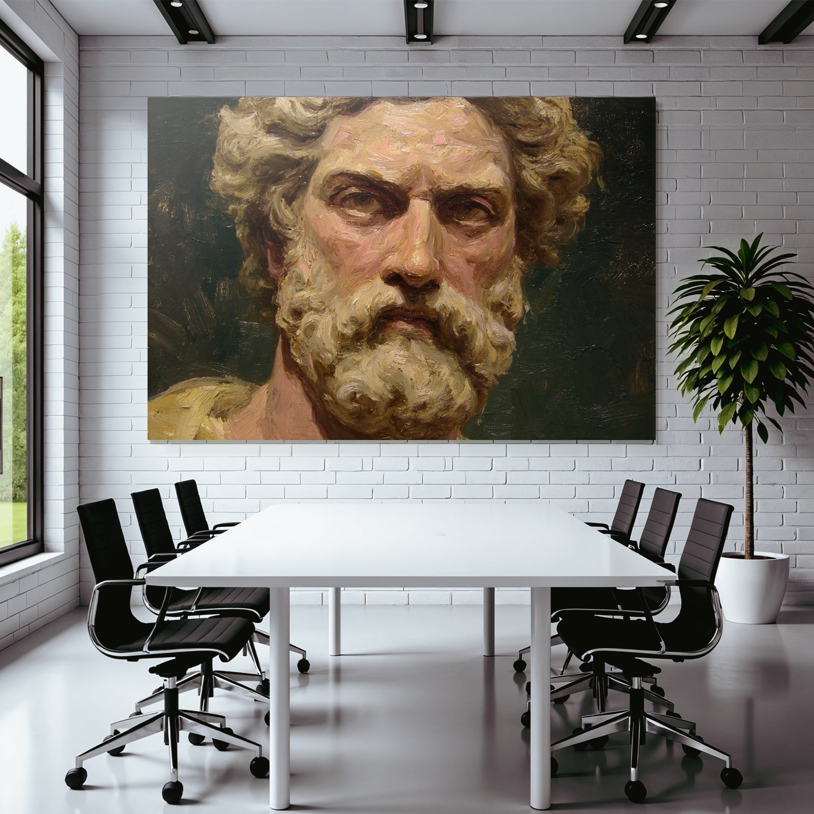 Bearded Man Portrait Oil Painting E Figuren
