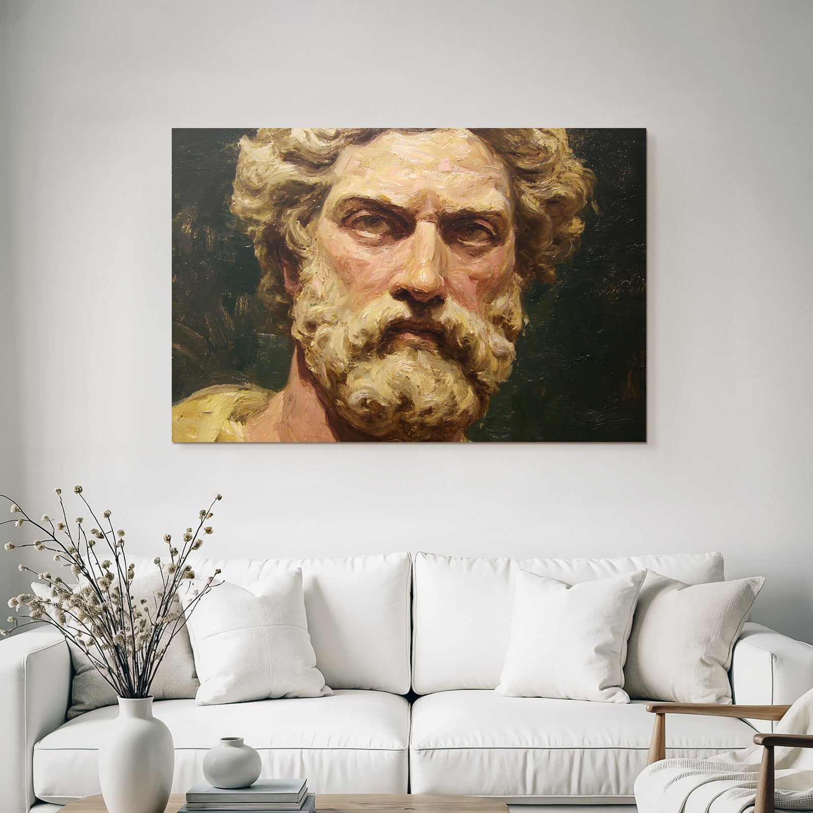 Bearded Man Portrait Oil Painting E Figuren