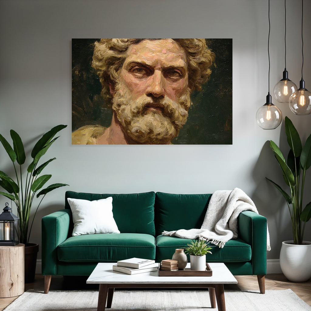 Bearded Man Portrait Oil Painting E Figuren