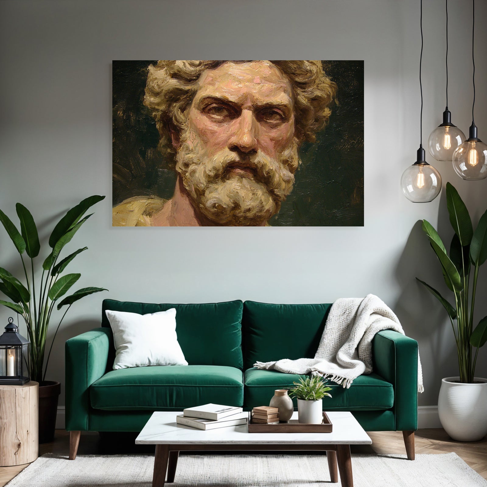 Bearded Man Portrait Oil Painting E Figuren