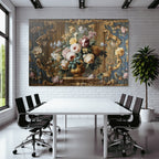 Blumen Stillleben Vase Mit Orientiertem Hintergrund Baroque Art