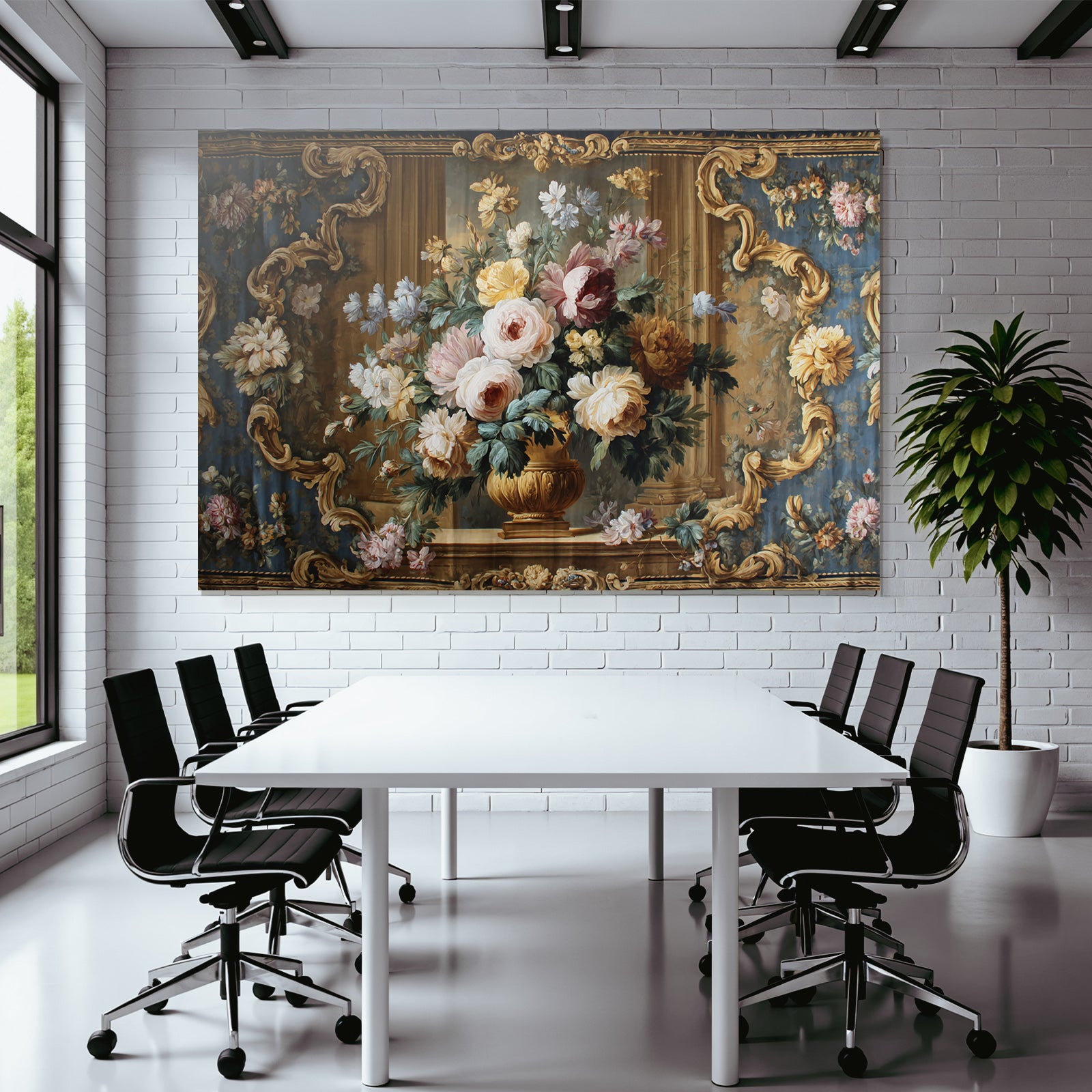 Blumen Stillleben Vase Mit Orientiertem Hintergrund Baroque Art