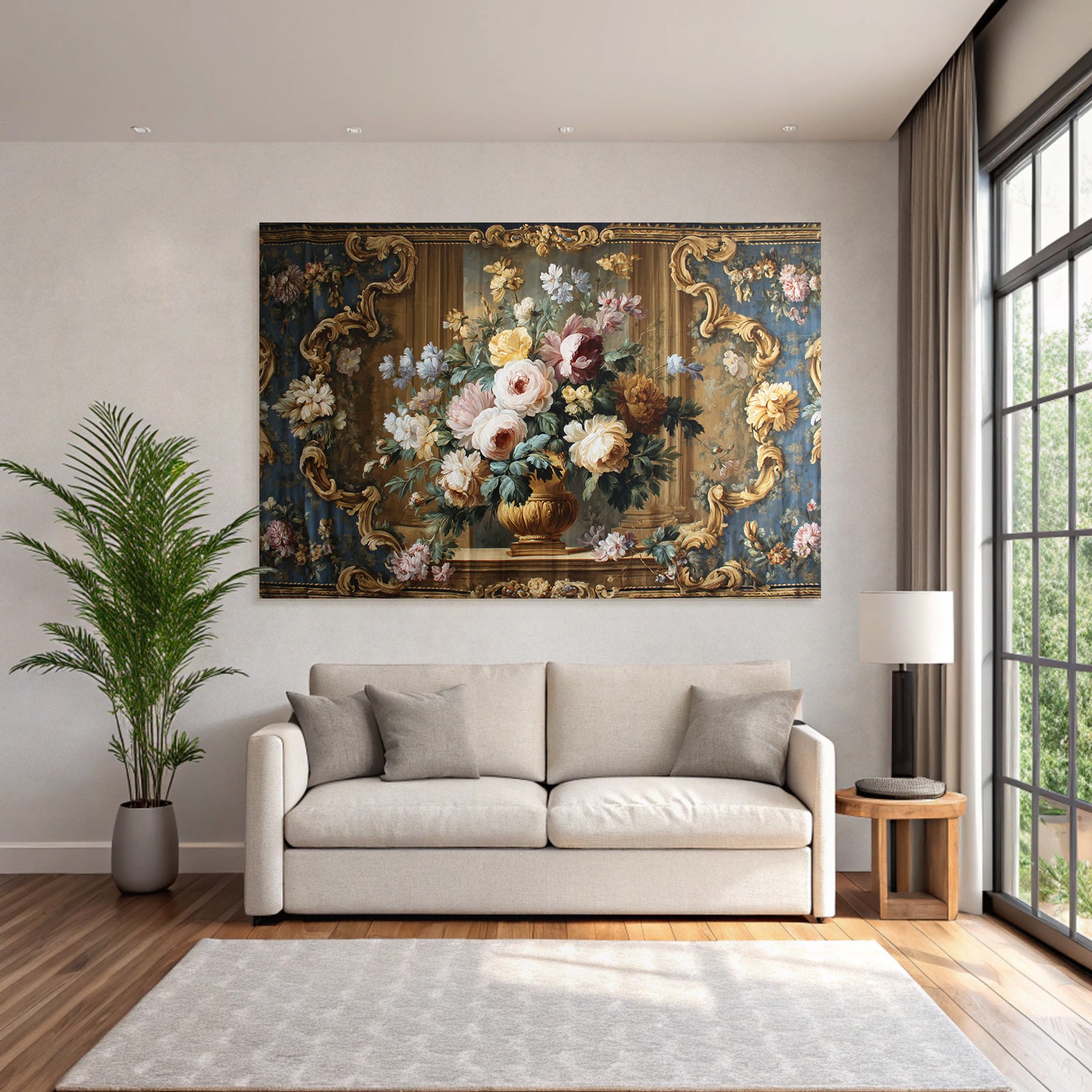 Blumen Stillleben Vase Mit Orientiertem Hintergrund Baroque Art