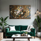 Blumen Stillleben Vase Mit Orientiertem Hintergrund Baroque Art