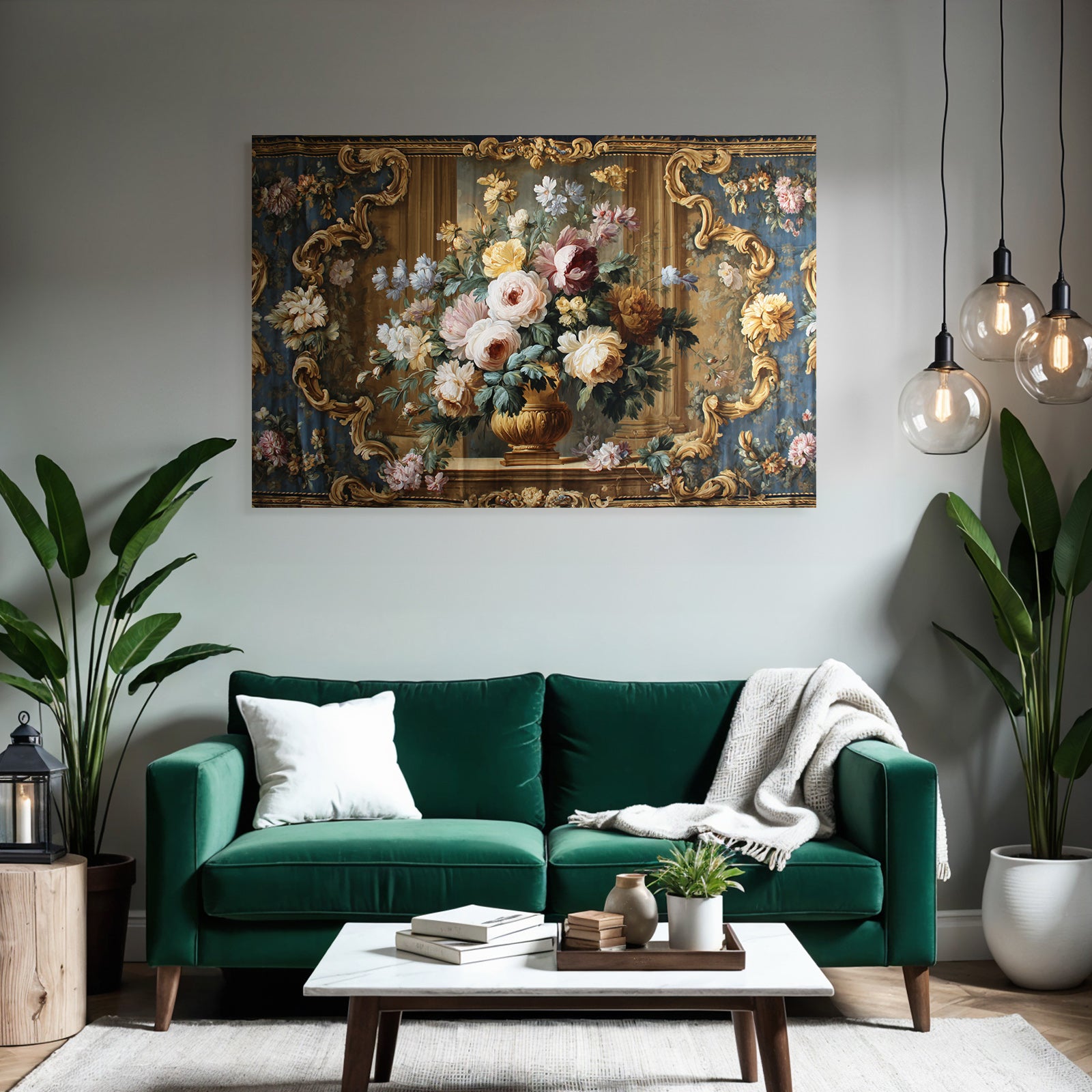 Blumen Stillleben Vase Mit Orientiertem Hintergrund Baroque Art