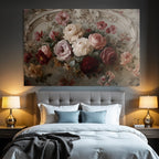 Floral Decoration Roses and Peonies Vintage Aesthetics