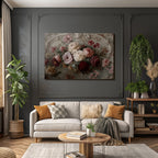 Floral Decoration Roses and Peonies Vintage Aesthetics