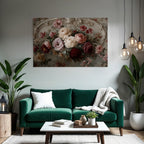 Floral Decoration Roses and Peonies Vintage Aesthetics