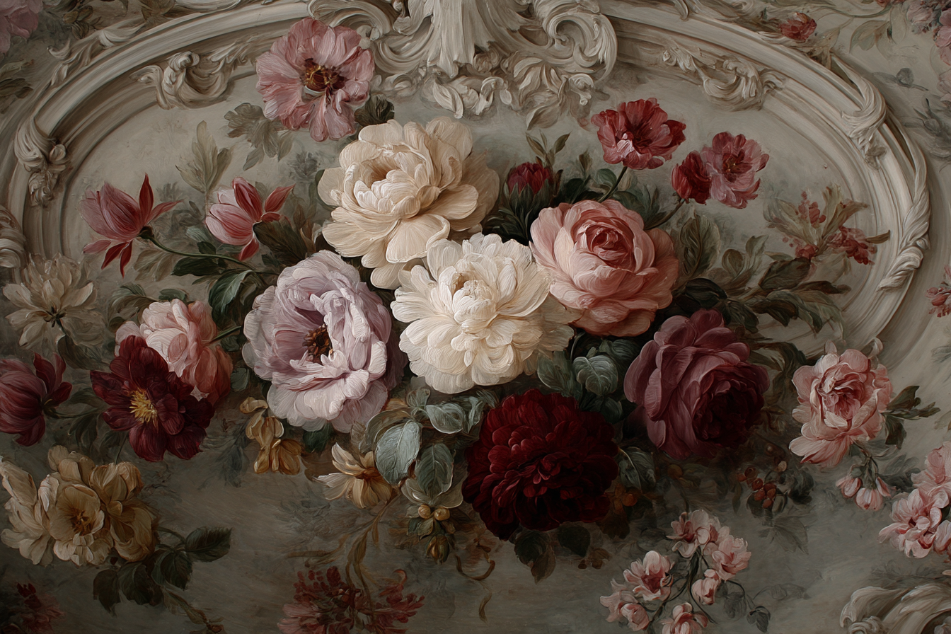 Blumendekoration Rosen Und Paeonien Vintage Aesthetik | Klassisch | Einrichtungsstile