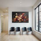 Bunte Blumen Stillleben Auf Dunklem Hintergrund
