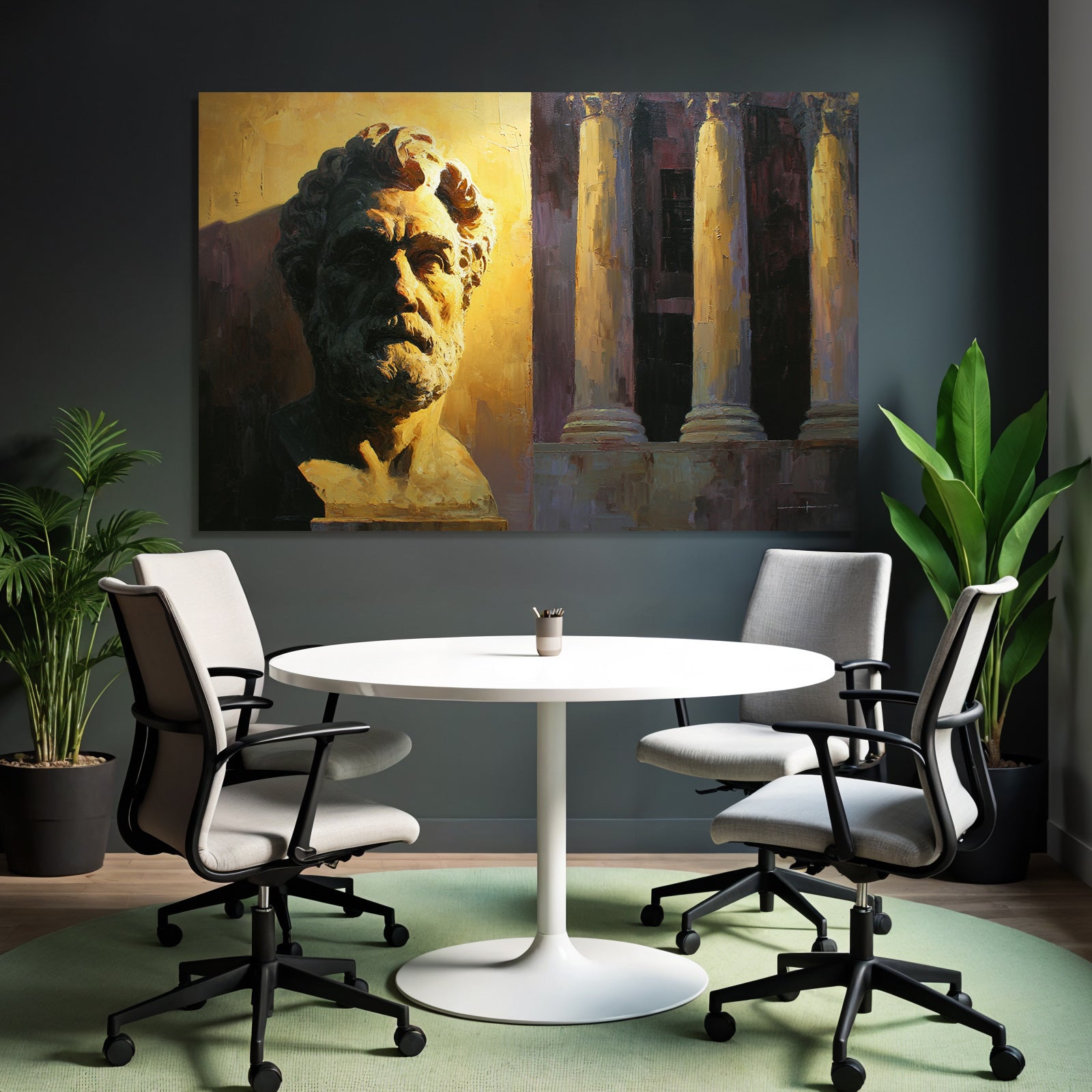 Bust Einer En Figur Mit Architektonischen Elementen