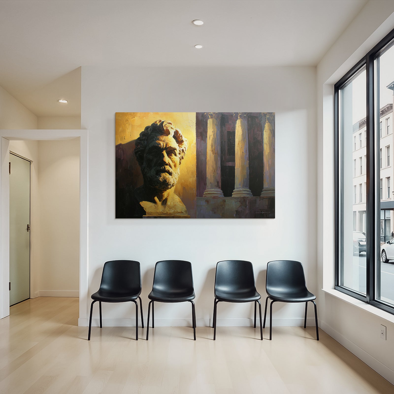 Bust Einer En Figur Mit Architektonischen Elementen