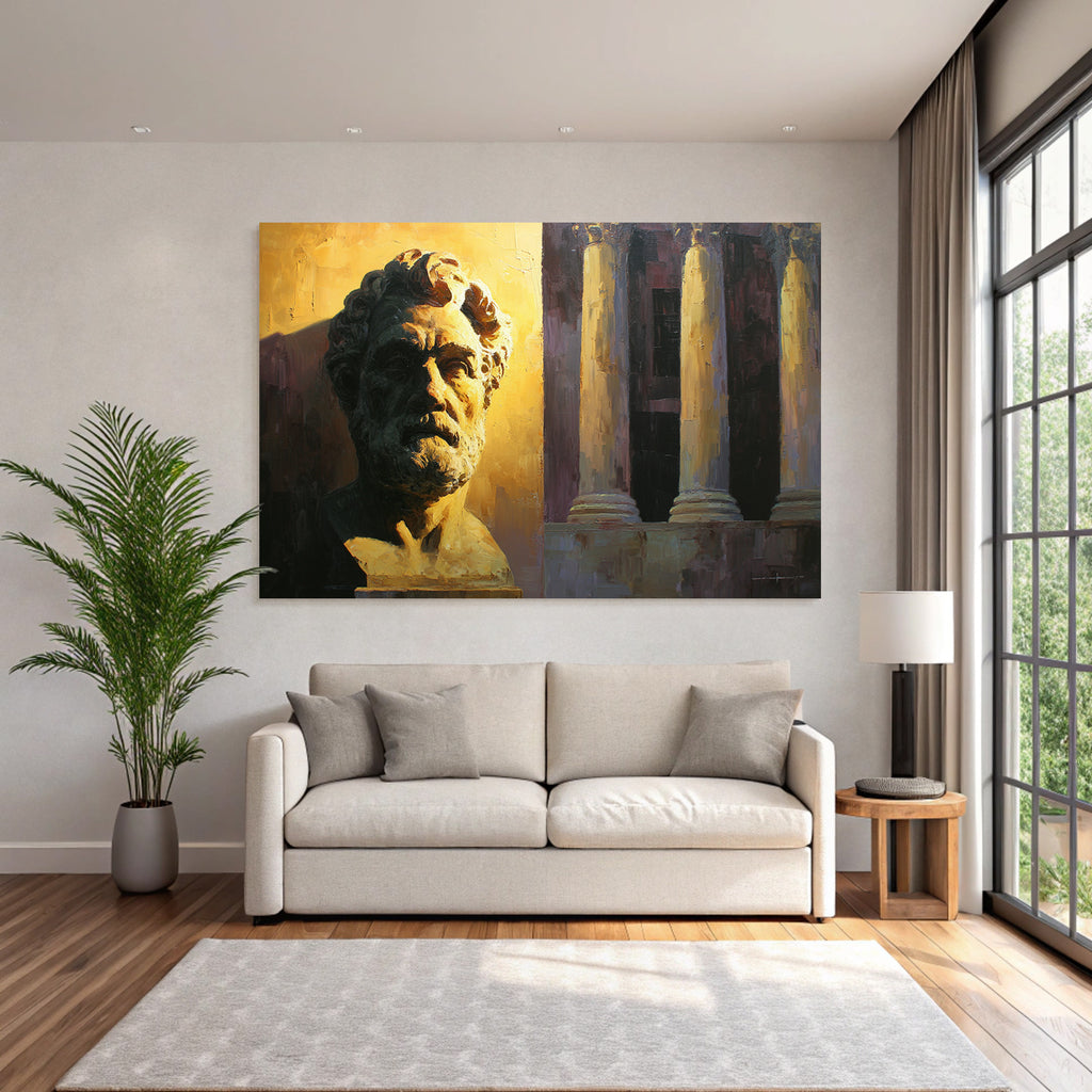 Bust Einer En Figur Mit Architektonischen Elementen