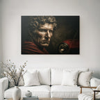 Dramatic Portrait Male Figure Red Mind Vintage Car