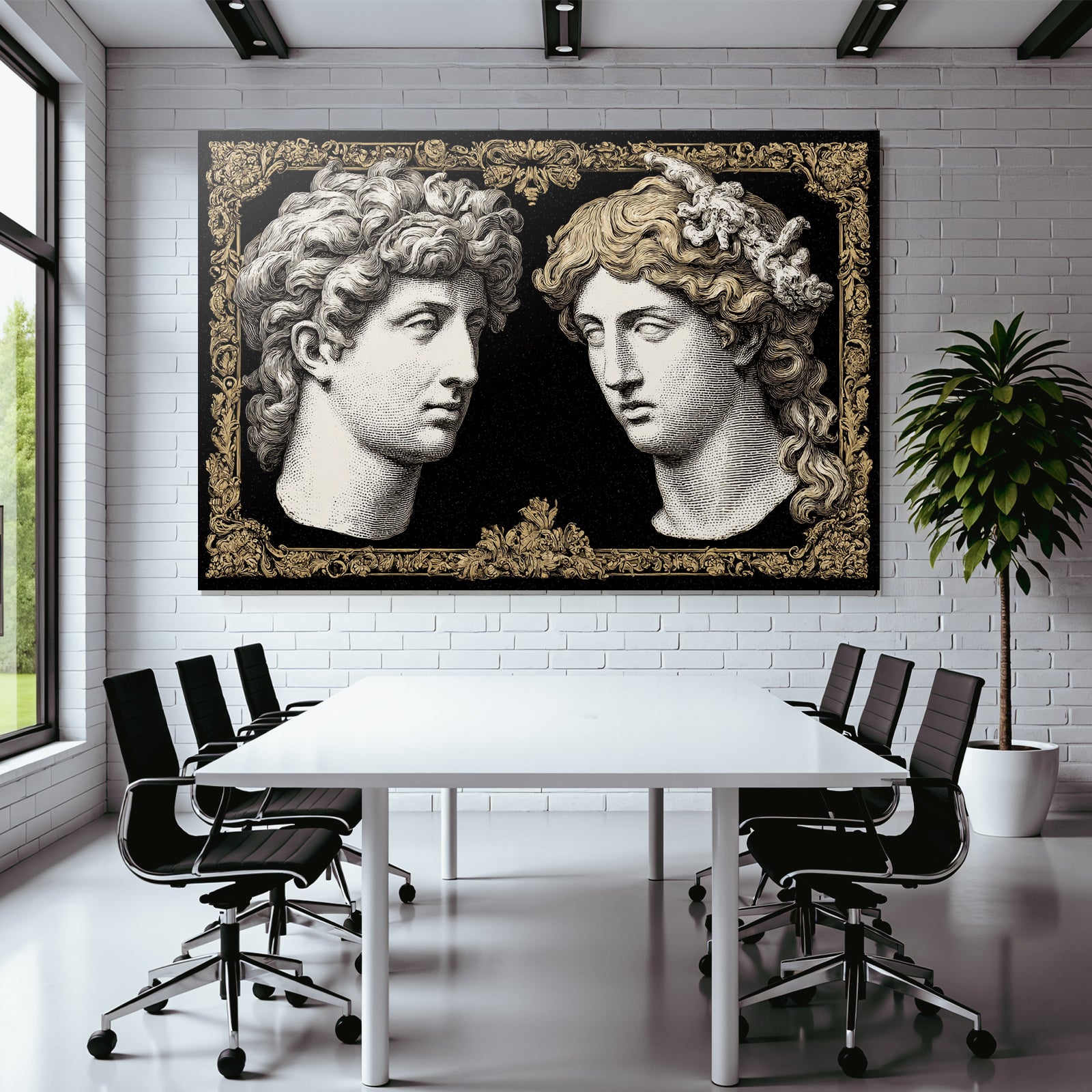 E Menschliche Figuren Im Profil Marmor Bueste Kunstwerk