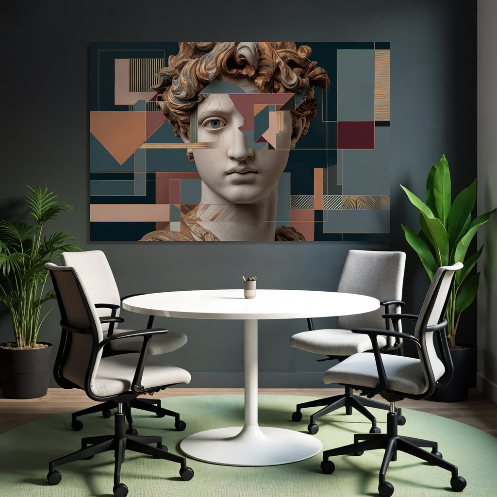 E Skulptur Mit Geometrischen Elementen