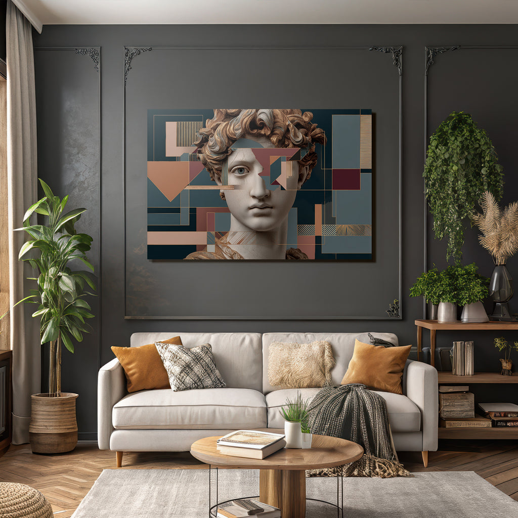 E Skulptur Mit Geometrischen Elementen