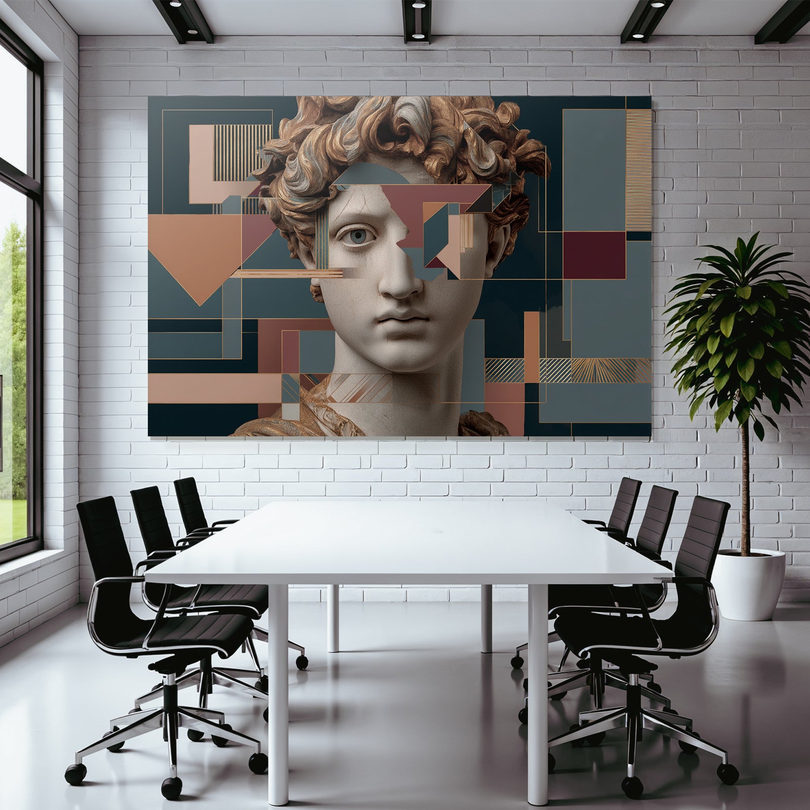 E Skulptur Mit Geometrischen Elementen