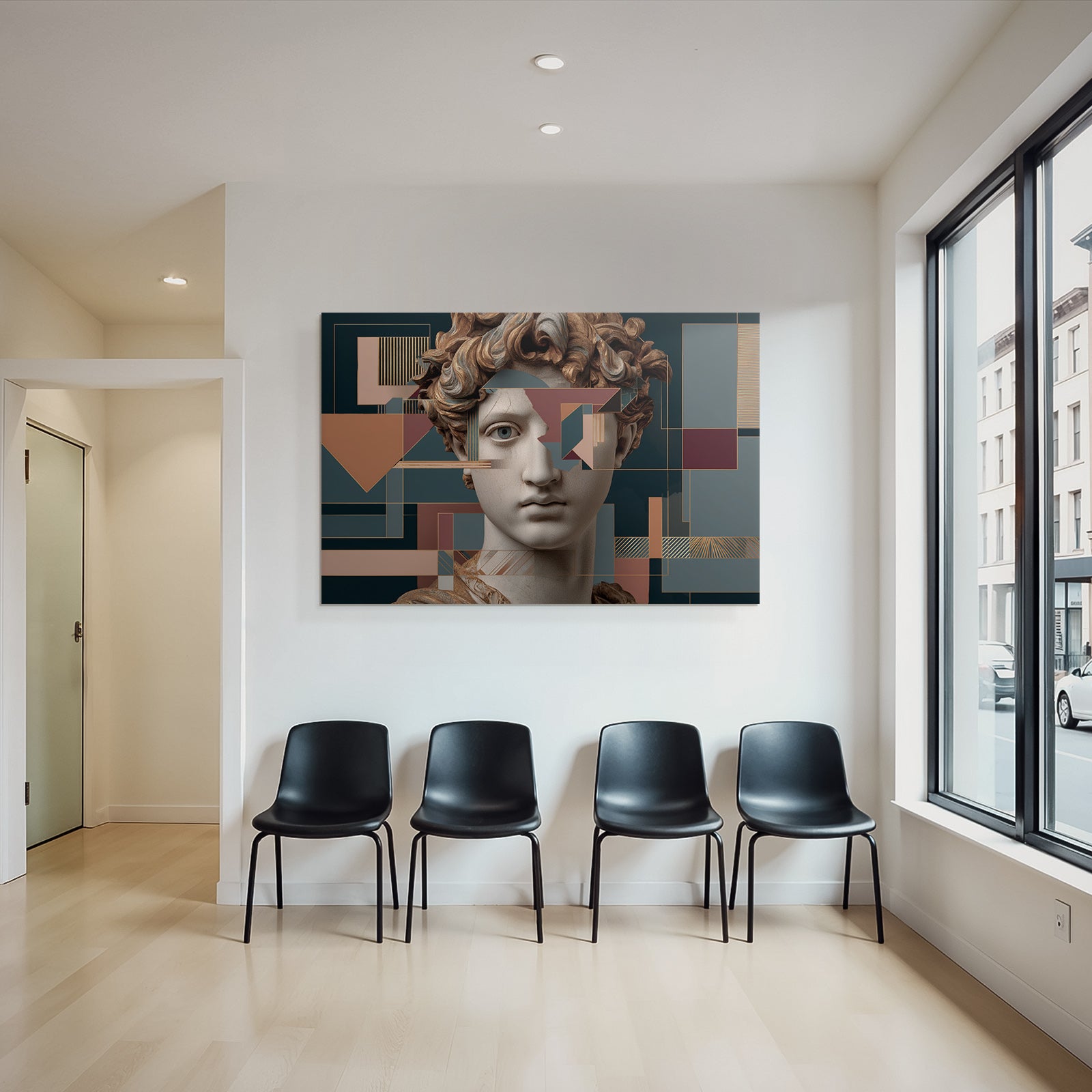 E Skulptur Mit Geometrischen Elementen