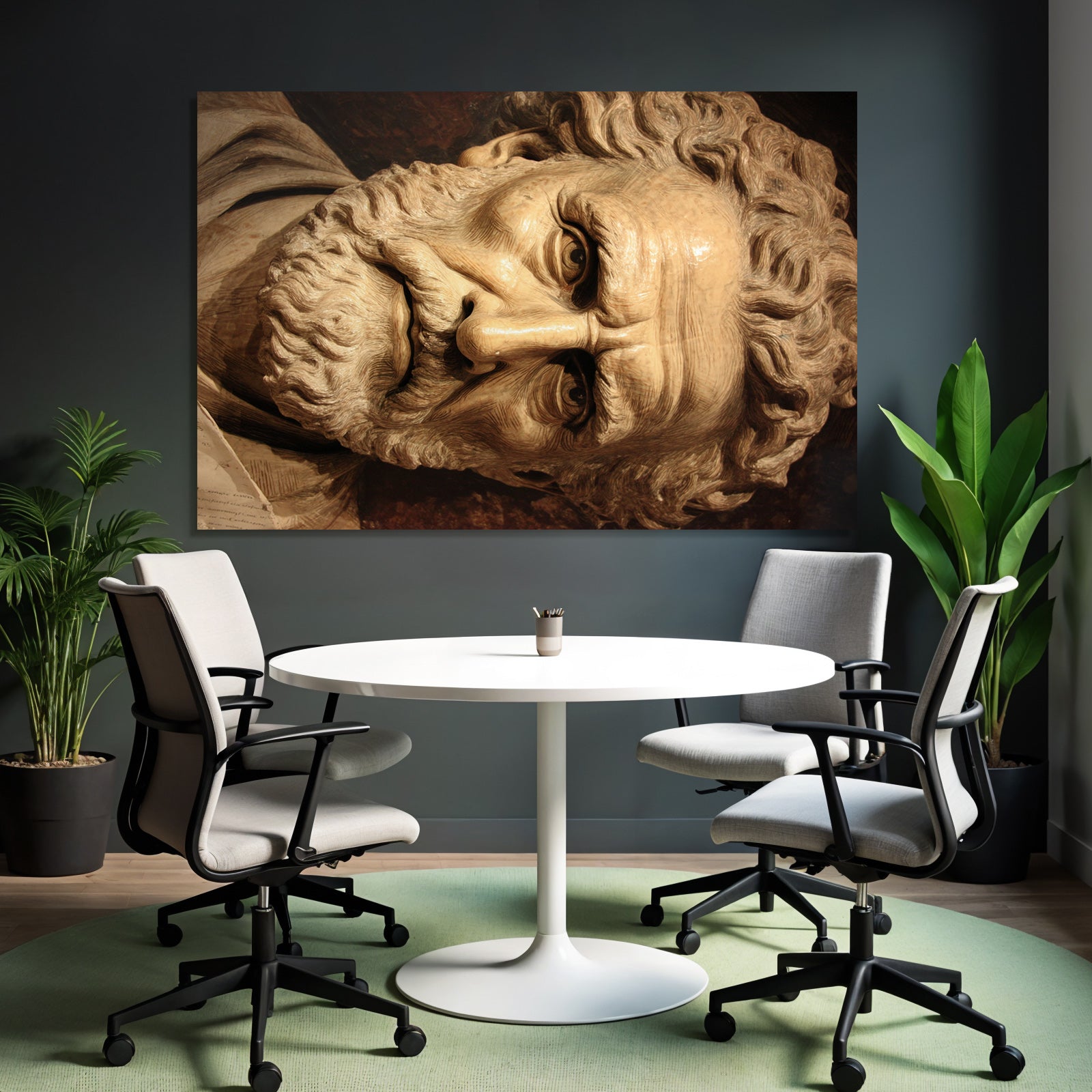 E Skulptur Nahaufnahme Historia Mythologie Detailreiche Gestaltung
