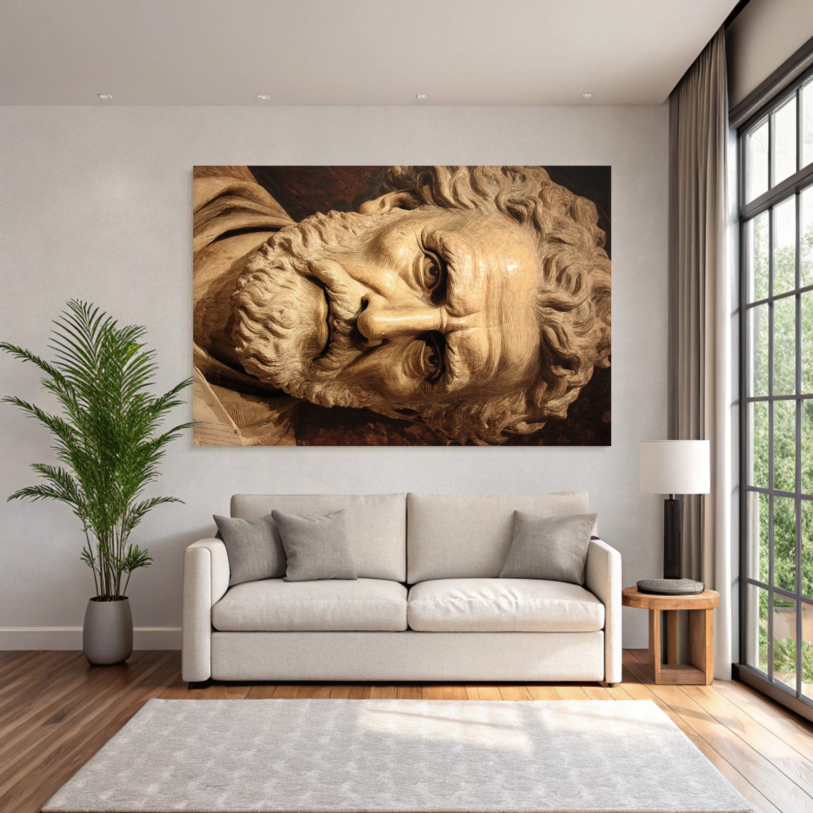 E Skulptur Nahaufnahme Historia Mythologie Detailreiche Gestaltung