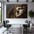 E Skulptur Portraet Mit Lockigem Haar