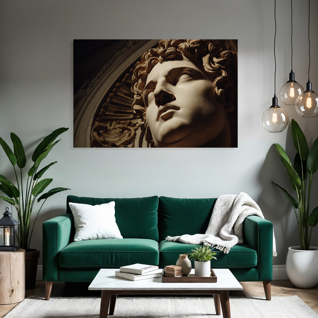 E Skulptur Portraet Mit Lockigem Haar